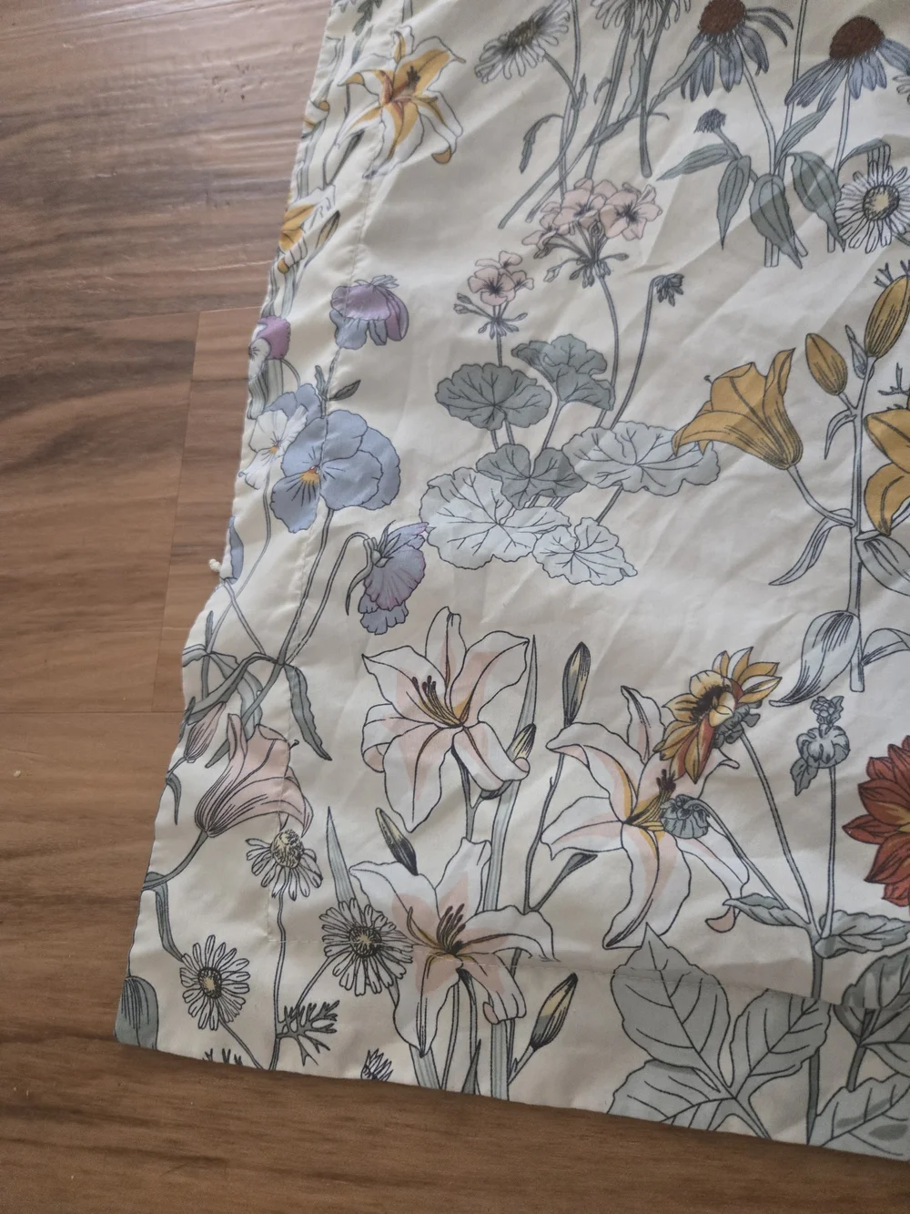 4/$15 Vintage Boho Bedroom Home Decor Floral Cotton Pillow Sham in Cream